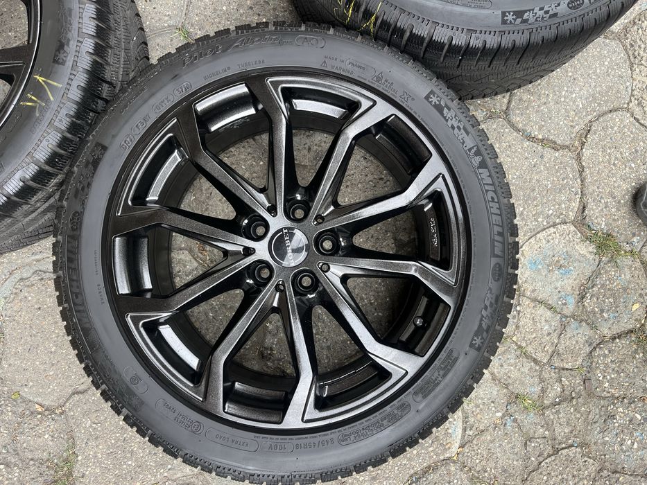 Jante aliaj 5x112mm, anvelope 245/45 R18 Audi A4 B8 B9, A6 C6 C7, A5, A7 A8, VW Seat Skoda Mercedes BMW