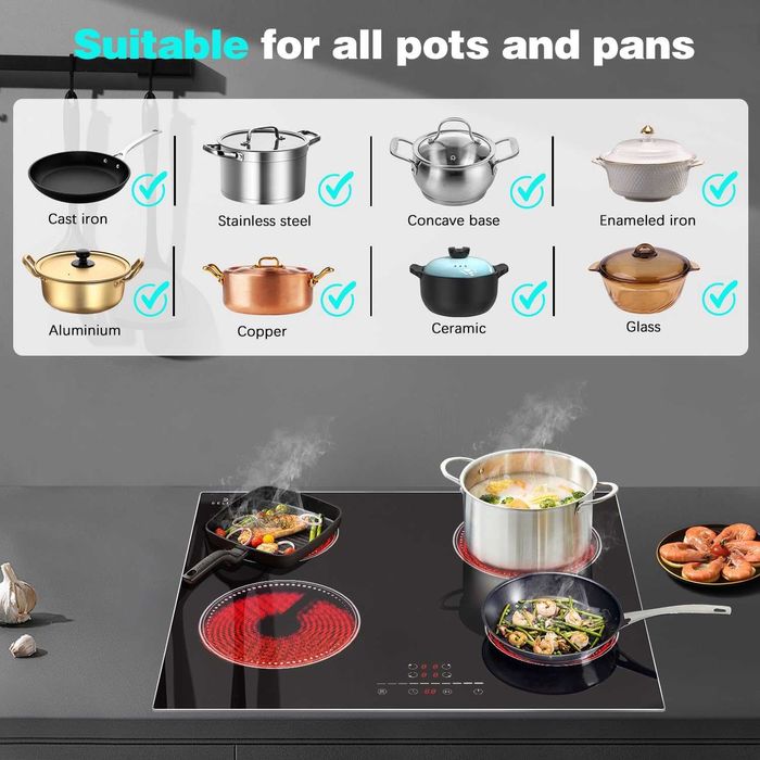 Plită ceramică cu 4 zone