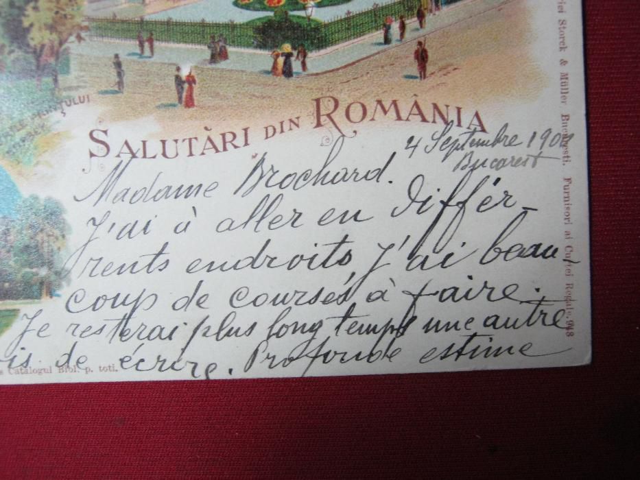 Ilustrata veche/Carte Postala/Litografie.BUCURESCI ,1900.