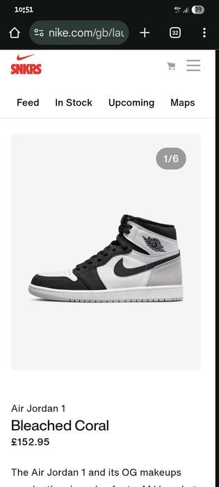 Air Jordan 1 Bleached Coral