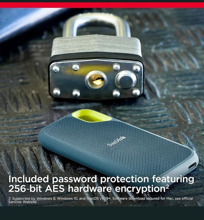 SSD  Portabil  SanDisk  Extreme , 4 TB, 1050 MB/s, USB-C 3.2 Gen 2,