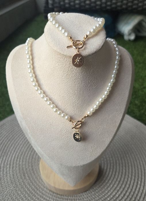 Set colier si bratara perle