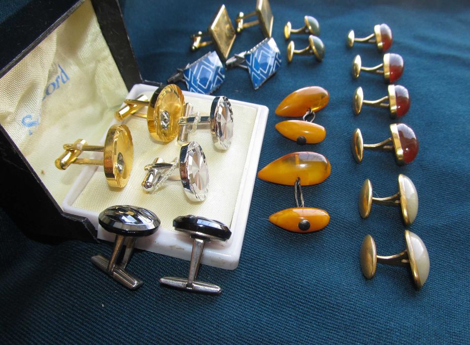 Запонки времен СССР.  10 пар.  Цена ЗА ВСЕ.