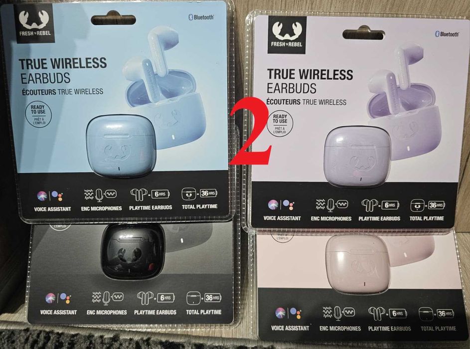 Căști Bluetooth Wireless Fresh & Rebel Hybrid ANC sigilate diverse modele culori roz damă