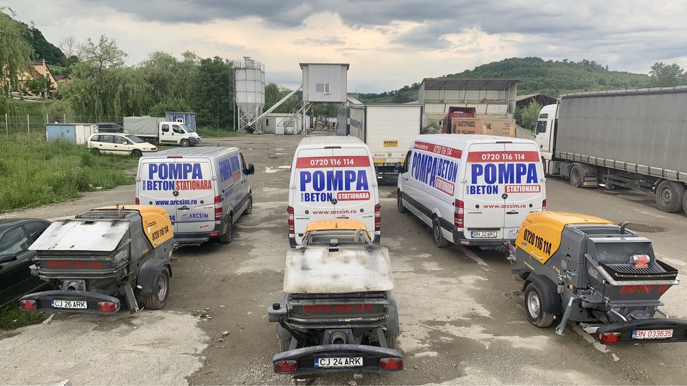 Pompa de beton stationara Putzmeister radier fundatii cofraj