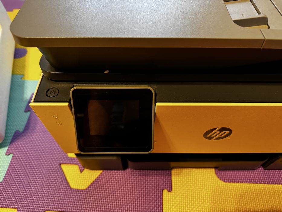 HP OfficeJet Pro 9010 – aproape nouă + cartușe originale noi sigilate + cutie completă