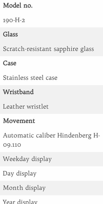 Немски автоматичен часовник Hindenberg Aviator