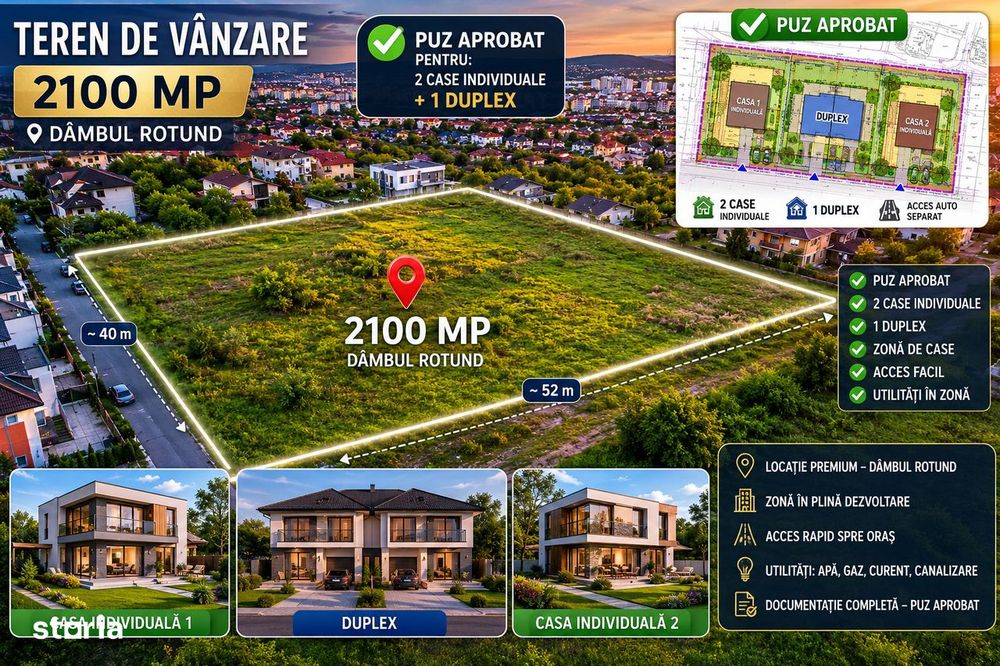 Teren pentru dezvoltare rezidentiala – cartier Dambul Rotund