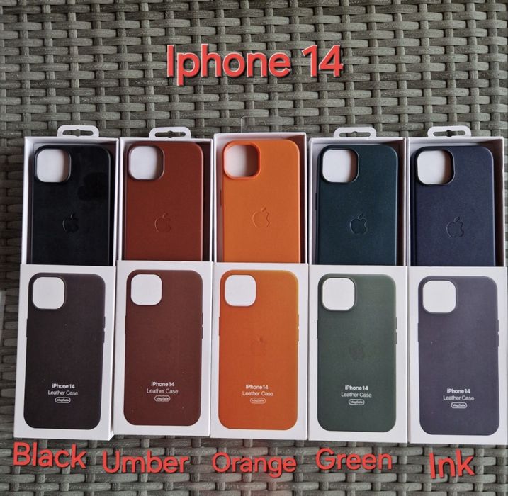 Huse piele Leather MagSafe iPhone seria 18/17/16/15/14/13/12