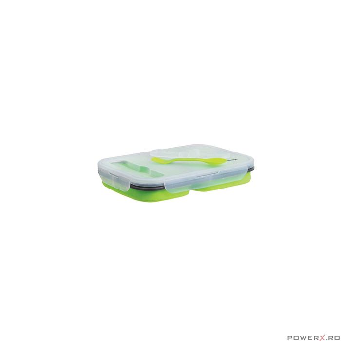 Caserola pliabila din silicon, 3 compartimente, capacitate 1.1L,