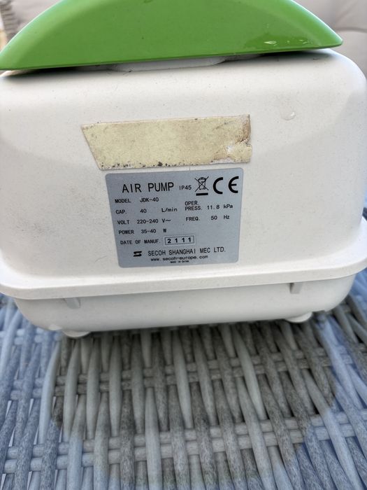 Pompă aer / Suflantă Secoh JDK-40 stație epurare (3 ani) + BONUS discuri