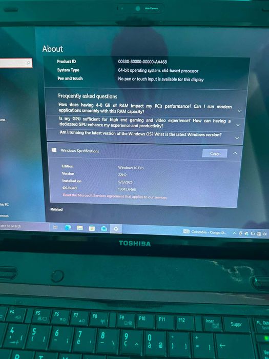 laptop toshiba i5