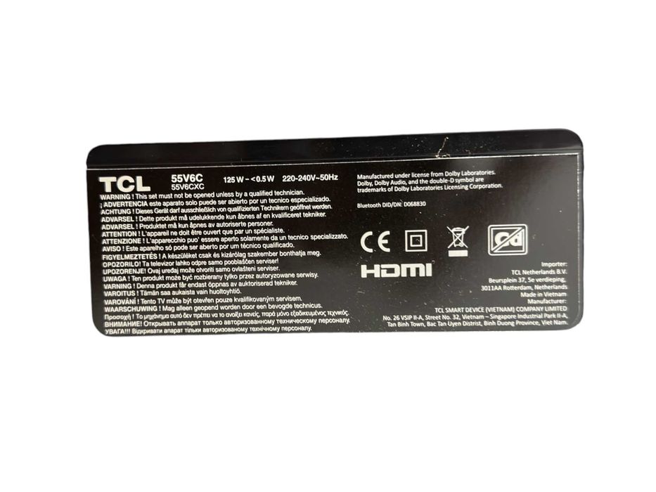 Smart TV - TCL - Model : 55V6C - 140 CM Diagonala - Cashbook Amanet Brasov