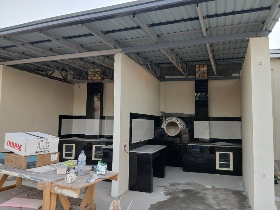 Летняя кухня барбекю тандир учог козон