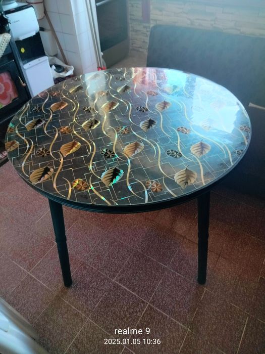 Дървена трапезна маса Разтегателна