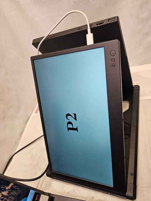 Monitor portabil teamgee p2 Monitor IPS portabil Dual screen 2 x "12 1080p laptop tipC Hdmi usb HDMI/USB-A/Type-C Plug and Play