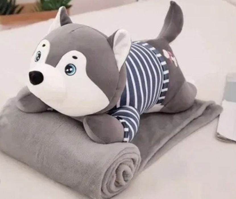 Мягкая игрушка и плед для детей