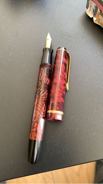 Винтидж немска писалка PROVITAR 14K – златно перо, бутонен пълнител.