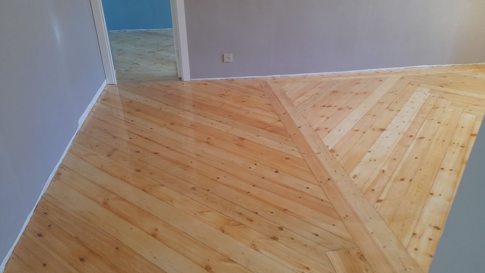 Шлифовка пол паркет палубни пол реставрация
