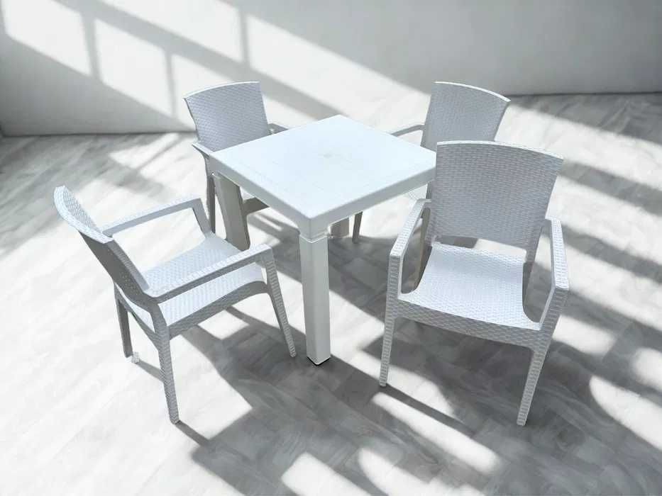 Комплект маса + 6 стола или 4 стола ратан 3 цвята и размери маси мод.9