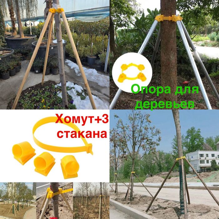 Опора для дерева с хомутом