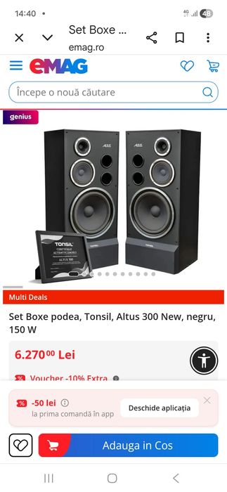 Altus 300/Tonsil/Unitra Boxe Bi-Wire