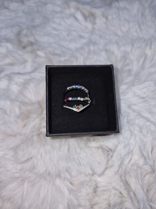 Многоцветное кольцо из серебра! kumush uzuk! Skidka!