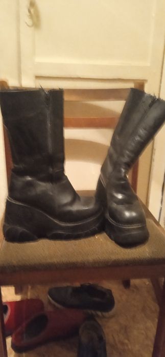 Ботинки  кожаные