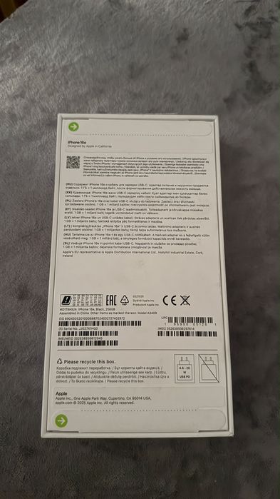 Iphone 16 e , 256 gb