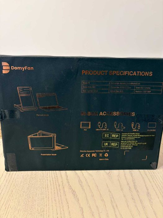 Domyfan P2 monitor portabil Laptop Full HD