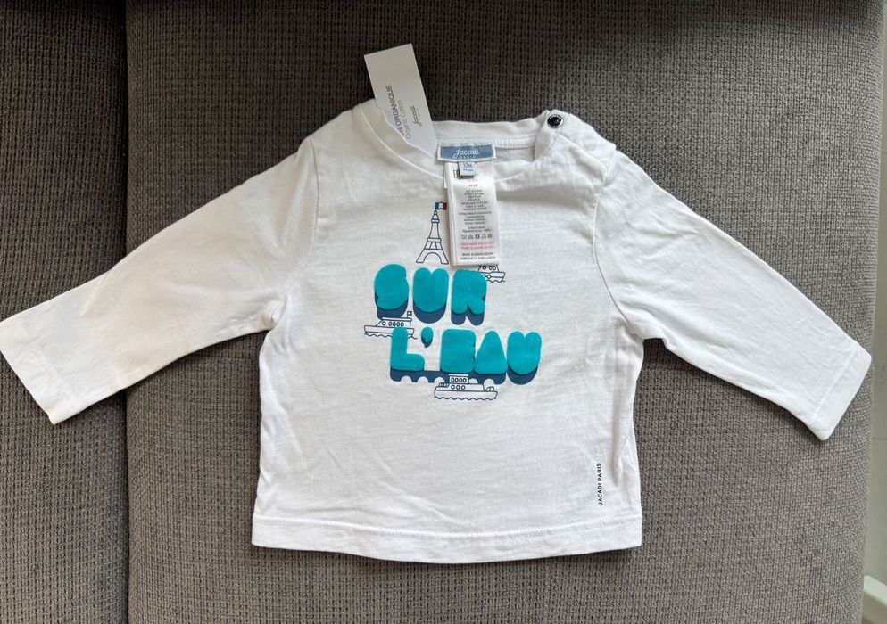 Jacadi - Нови блузи и суичери 9-12 месеца 3бр.