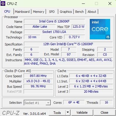 Процессор intel i5-12600kf