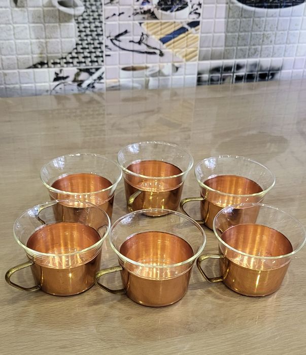 Cesti ceai/cafea cupru