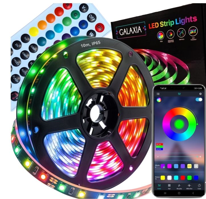 Banda LED exterior 10 metri, rezistenta la apa IP65, RGB GALAXIA®
