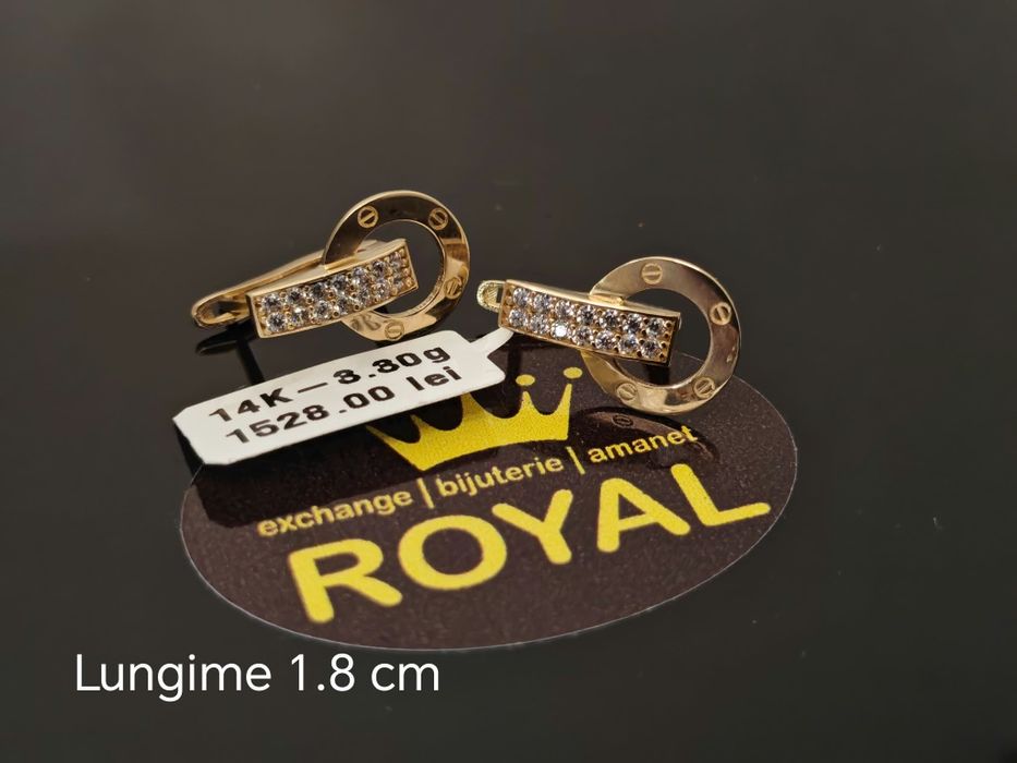 Bijuteria Royal: Cercei aur 14k 3.30 gr