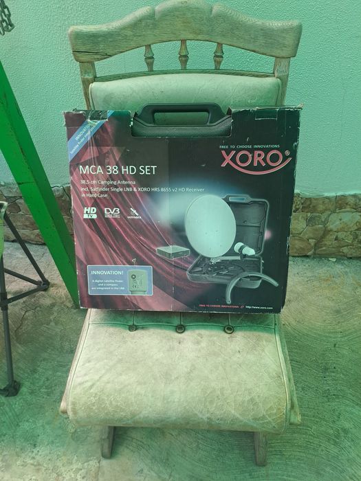 antenă satelit portabilă pentru camping XORO MCA 38 HD Set