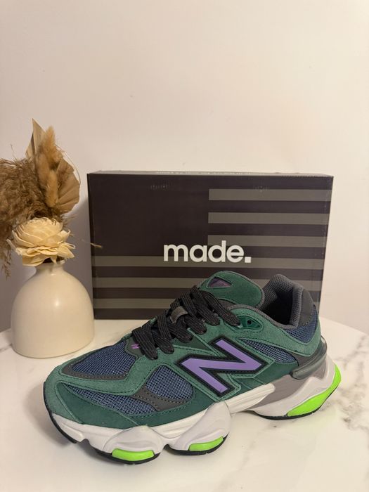 New Balance 9060 Green Piele Naturala