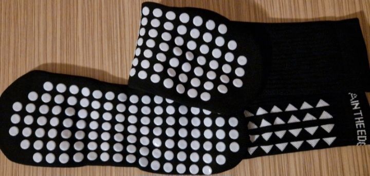 Șosete Gain the Edge Grip 3.0 negre pentru fotbal la jumătatea ga