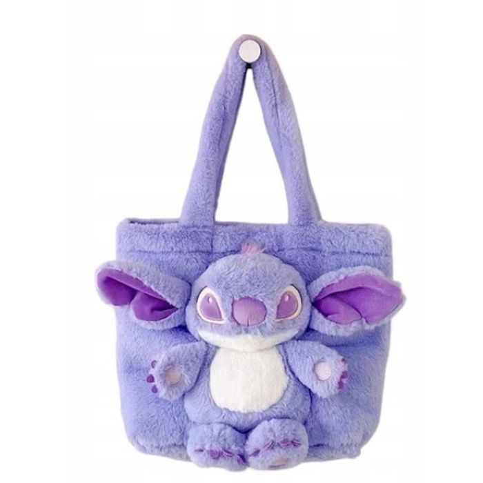 Gentuta copii din Plus, Tip Stitch 35x27cm culoare Mov,Albastru