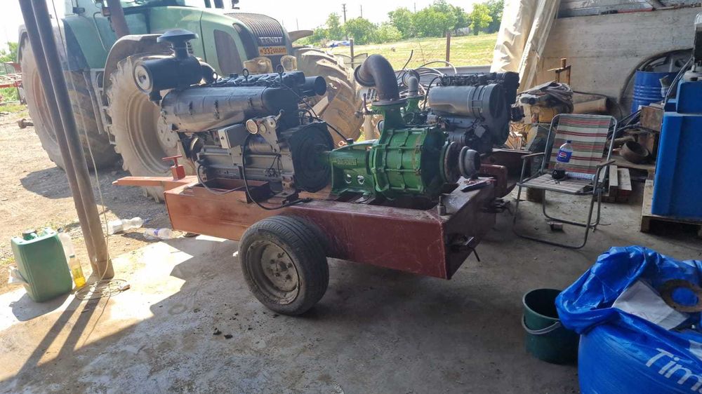 Motopompa caprari si motor lombardini 5 pistoane