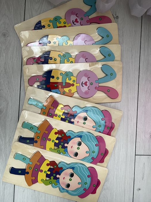 Деревянные пазлы для малышек