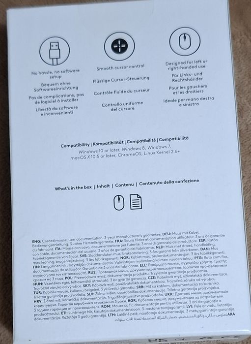 Mouse optic cu fir Logitech B110 Silent, negru