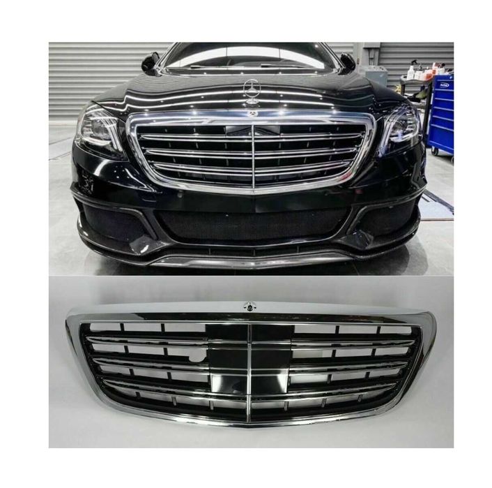 Черен лак/Хром решетка AMG Mercedes S класа W222 с Distronic