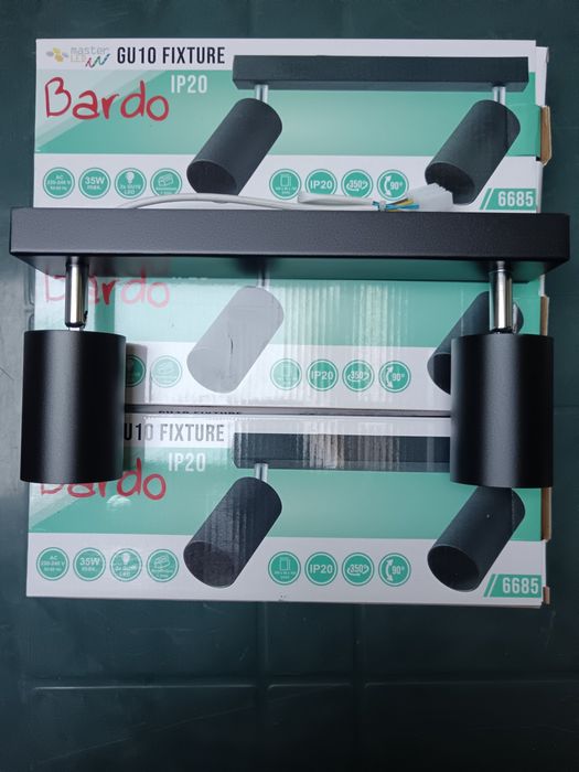 Лед таванна,стенна черна лампа спот