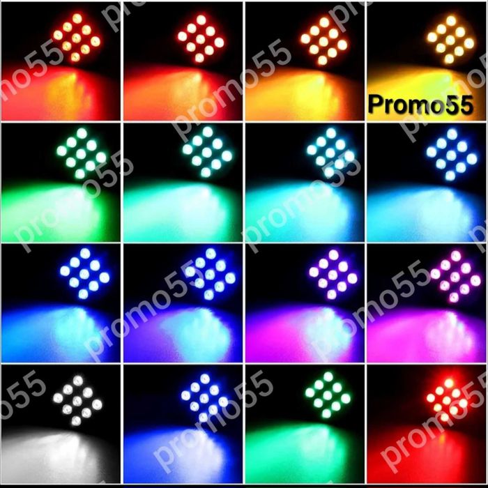 ПРОМОЦИЯ! LED Диско Парти Прожектор, Диско Лазер, Проектор, 9 Led, RGB