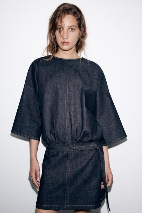 НОВА дънкова рокля Zara размер ХL