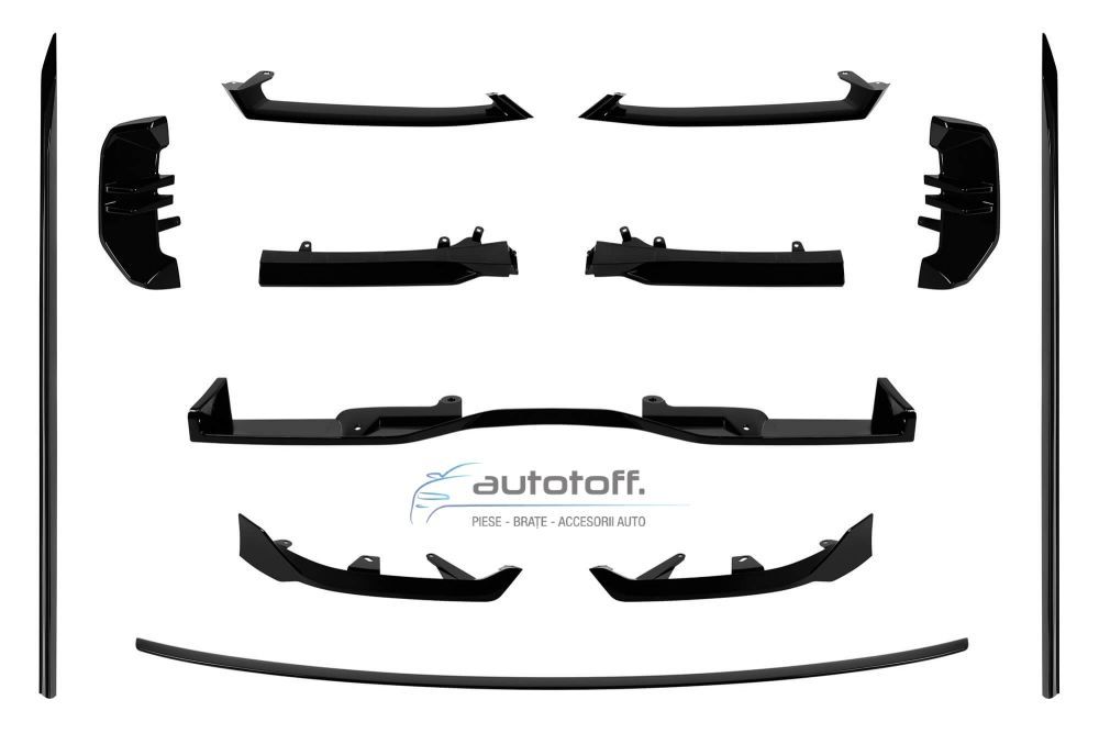 Pachet Aero compatibil BMW Seria 5 G60 (2023+) Negru lucios