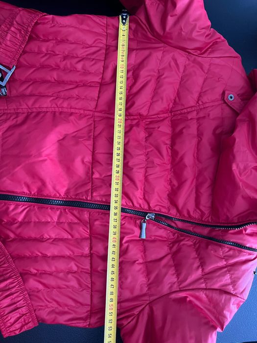 Parka rosie de damă cu puf nr.L/XL(42/44)originala"Discovery"
