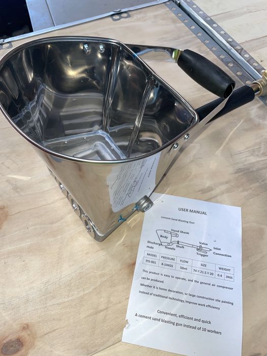 Pistol tencuit pompa inox cancioc tencuiala 4 diuze pneumatica sprit