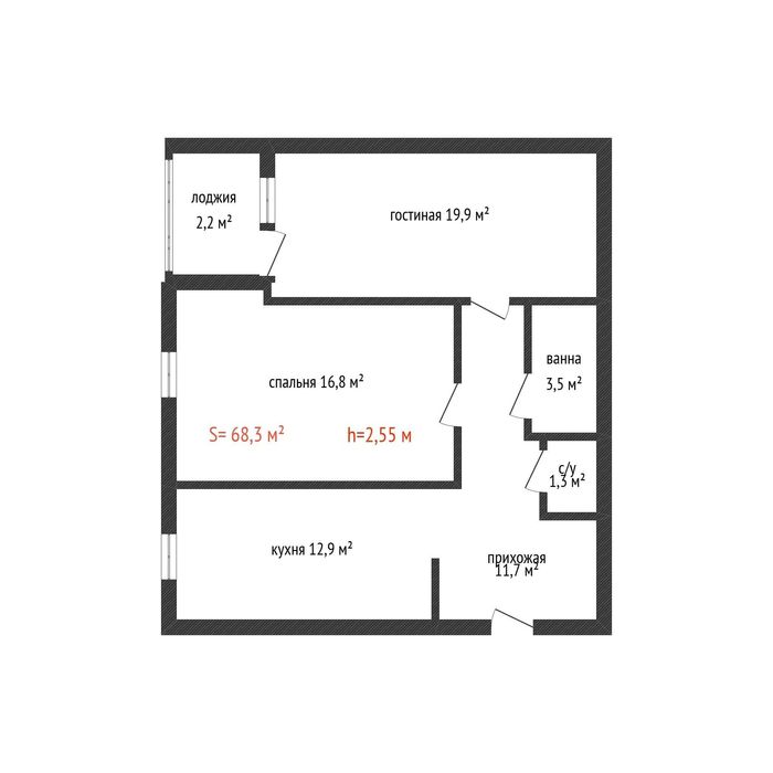 Продам 2 комнатную 12 микрорайон